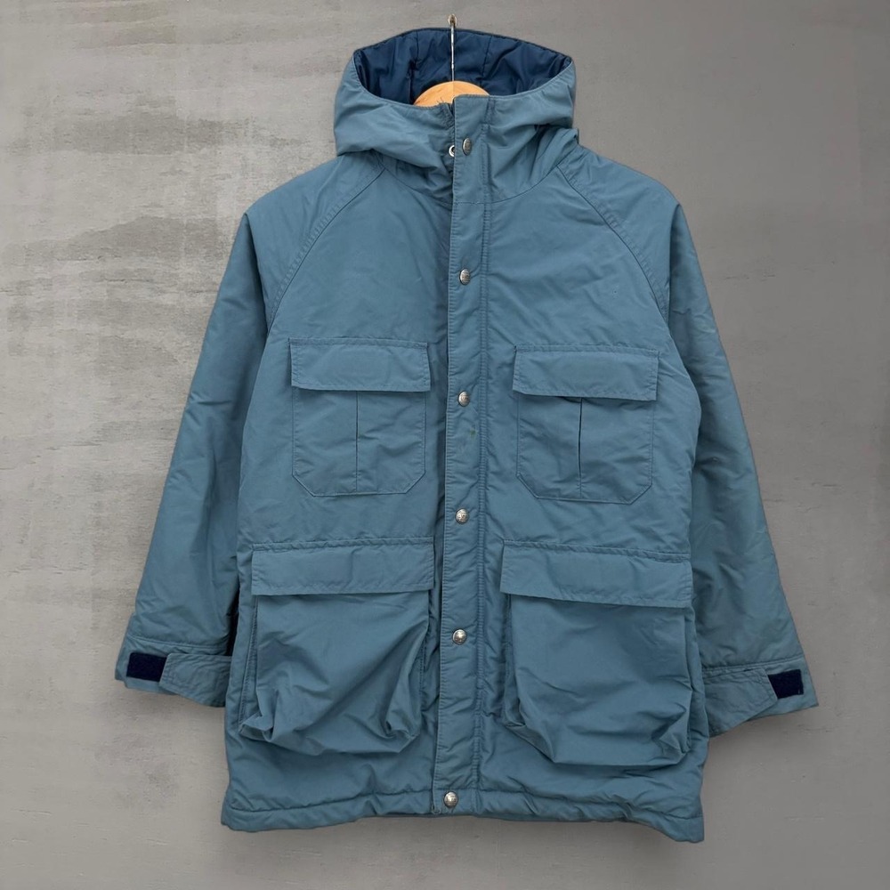 L.L.Bean Mountain Parka Blue Vintage Hooded Quilted Utility Jacket Women's Small